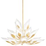 Blossom 20 Light Chandelier, Gold Leaf, Clear Glass