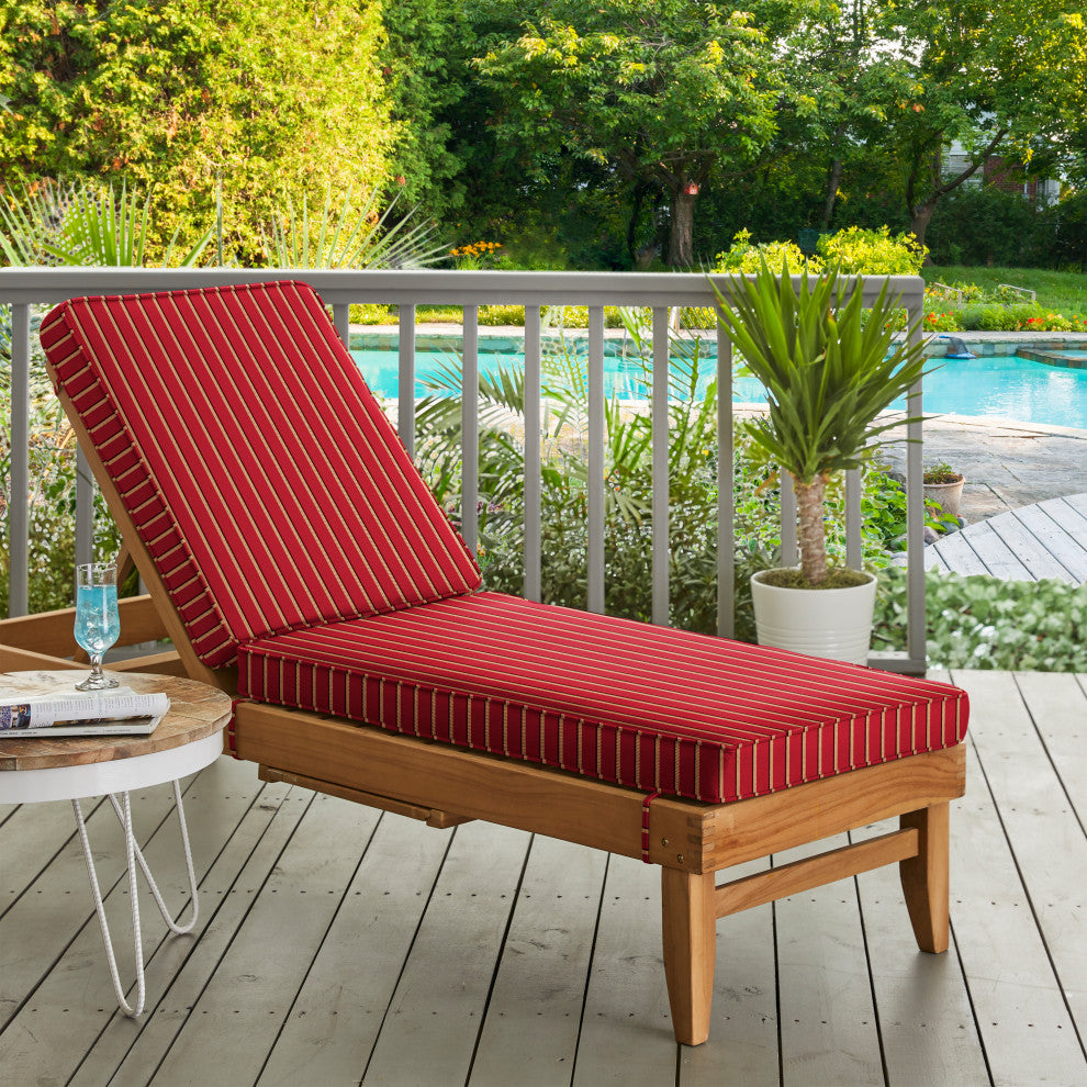 Mozaic Home Harwood Crimson Outdoor/Indoor Chaise Lounge Cushion 78x21x3"