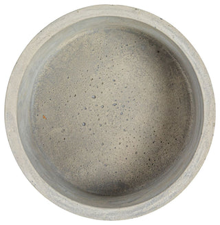 Gray Round Decorative Cement Boxes With Lids, 2-Piece Set