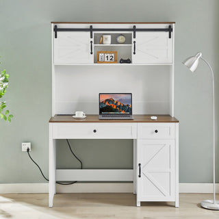 Gewnee 47" Farmhouse Executive Desk with Drawers