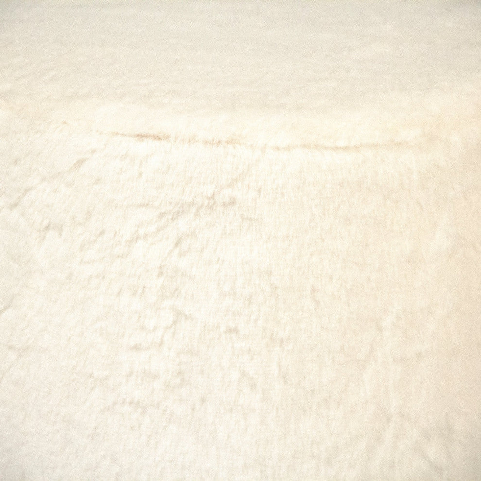 White Faux Fur Stool