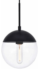Elegant Lighting LD6027 Eclipse 8"W Mini Pendant - Black