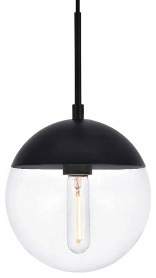 Elegant Lighting LD6027 Eclipse 8"W Mini Pendant - Black