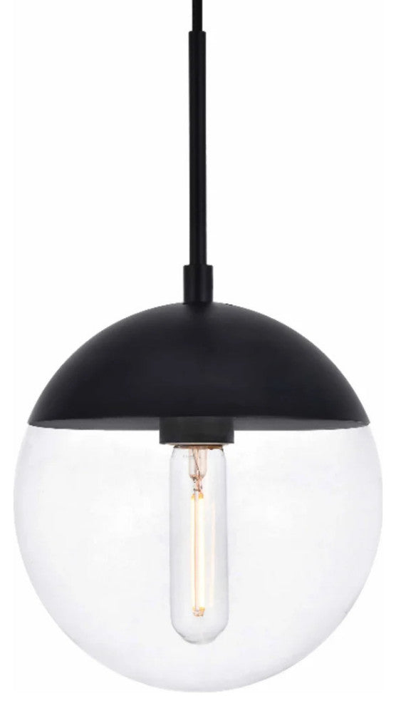 Elegant Lighting LD6027 Eclipse 8"W Mini Pendant - Black