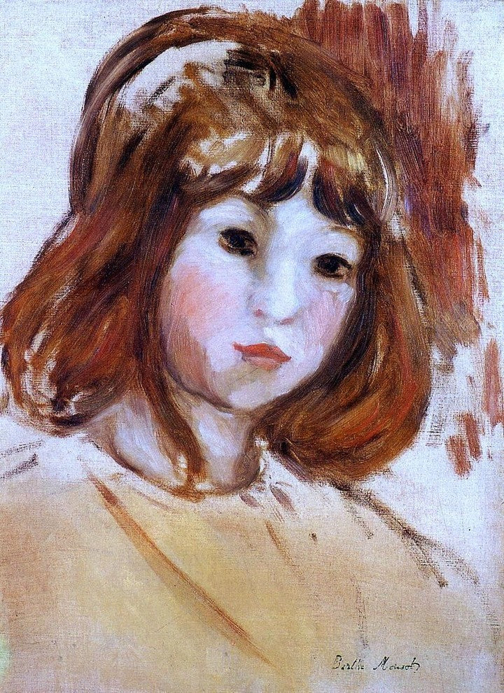 Berthe Morisot Portrait of a Young Girl, Gallery Wrapped Canvas Print, 21"x28"