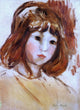 Berthe Morisot Portrait of a Young Girl, Gallery Wrapped Canvas Print, 21"x28"