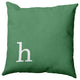 18"x18" Modern Monogram Decorative Throw Pillow, Sage