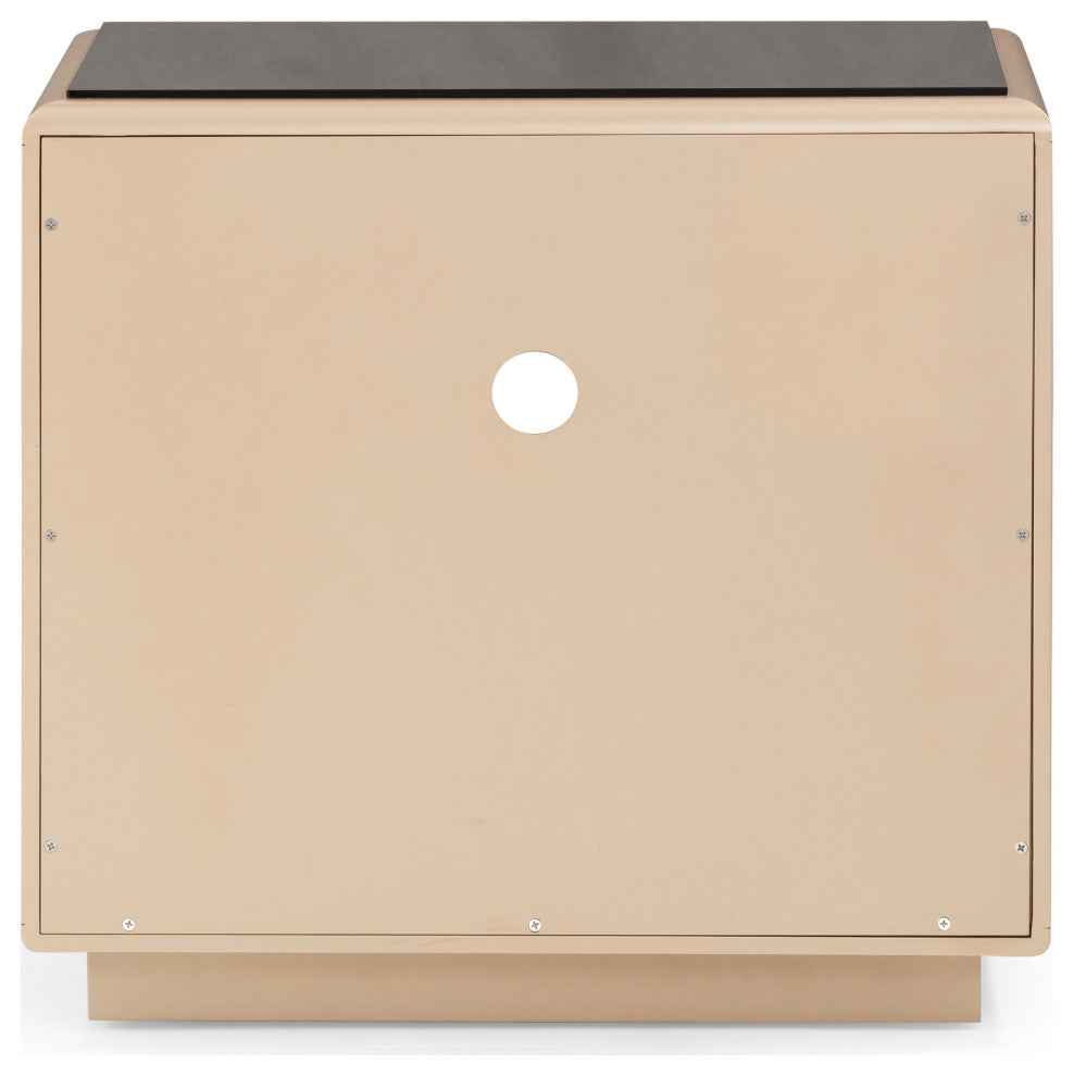 Martha Taupe Mirrored Nightstand