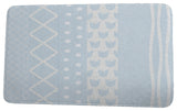 Farmers Market Pattern Stripe Stripe Print Bath Mat, Light Blue, 21"x34"