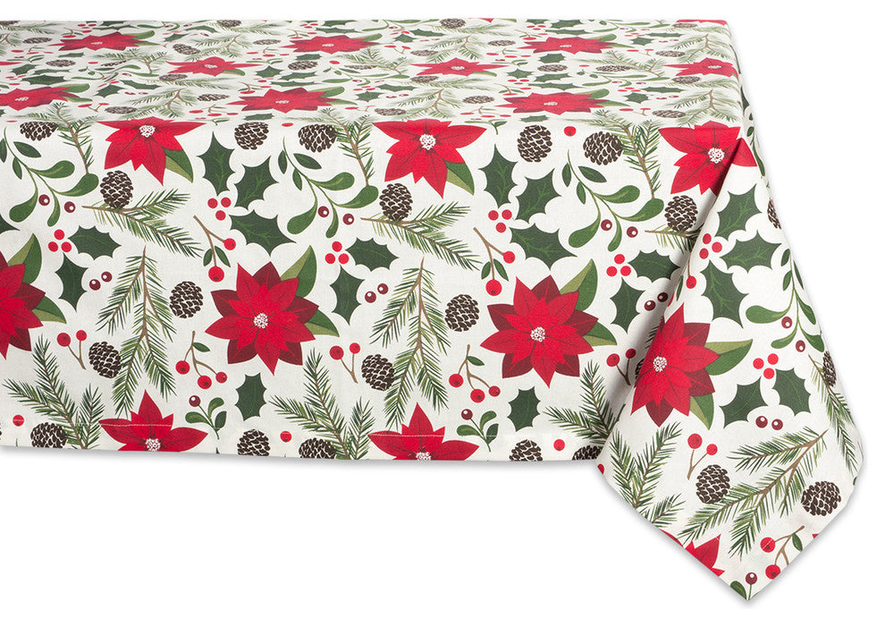 DII Woodland Christmas Tablecloth 52x52"