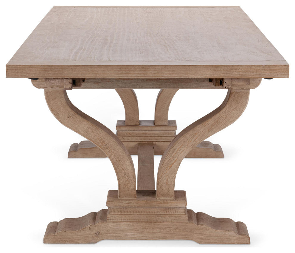 Kosas Home Home Alexander 86"-110" Extendable Dining Table, Antique Brown