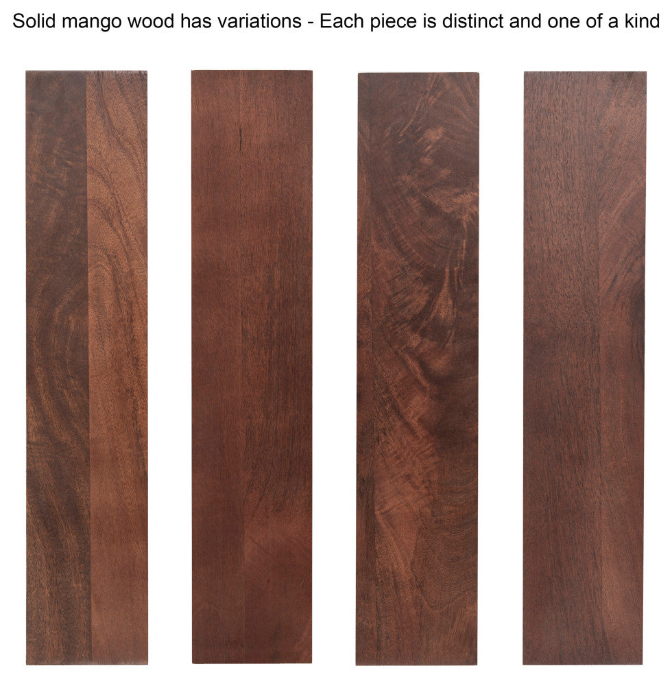 Ulani Round Metal Accent Tables, Walnut Brown