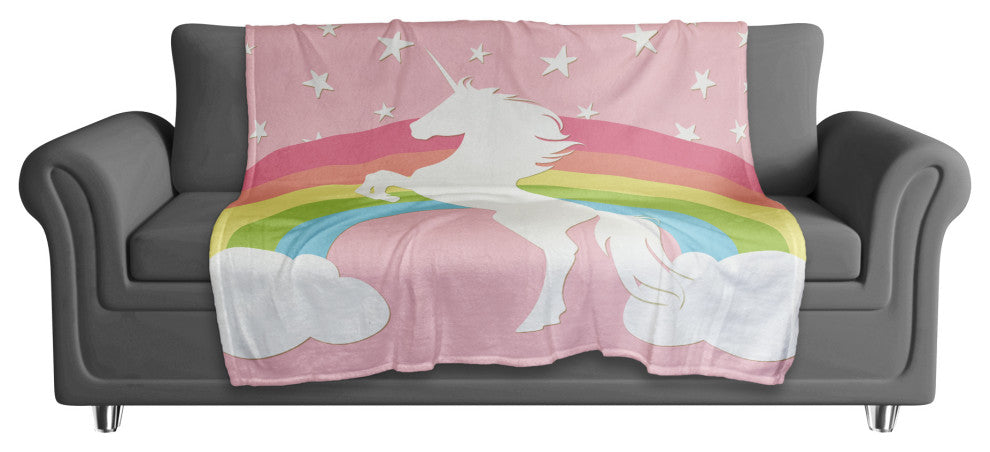 Rainbow Unicorn 50x60 Coral Fleece Blanket