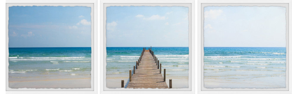 Oceans in Motion Triptych, 3-Piece Set, 12x12 Panels