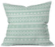 Deny Designs Craftbelly Retro Holiday Mint Throw Pillow, 20"x20"