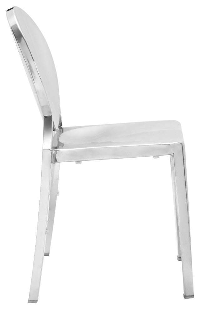 Eclipse Dining Chair, Set of 2 Stainless Steel