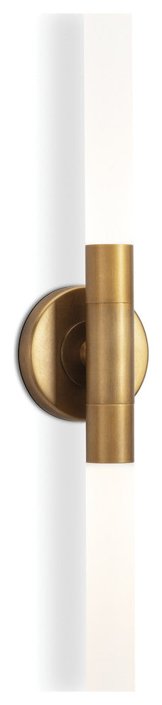 Wick Hilo Sconce, Natural Brass