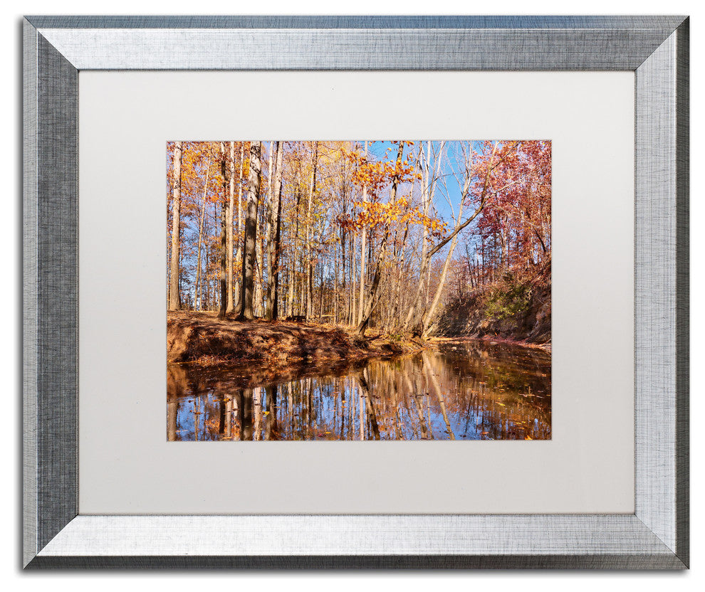 Jason Shaffer 'Beaver Creek 7' Matted Framed Art, Silver Frame, White Mat, 20x16