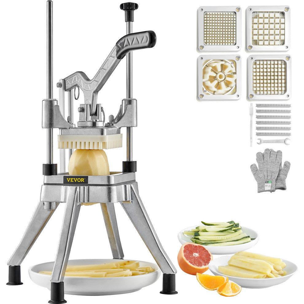 VEVOR Commercial Chopper Commercial Vegetable Chopper with 4 Blades Fruits Dicer