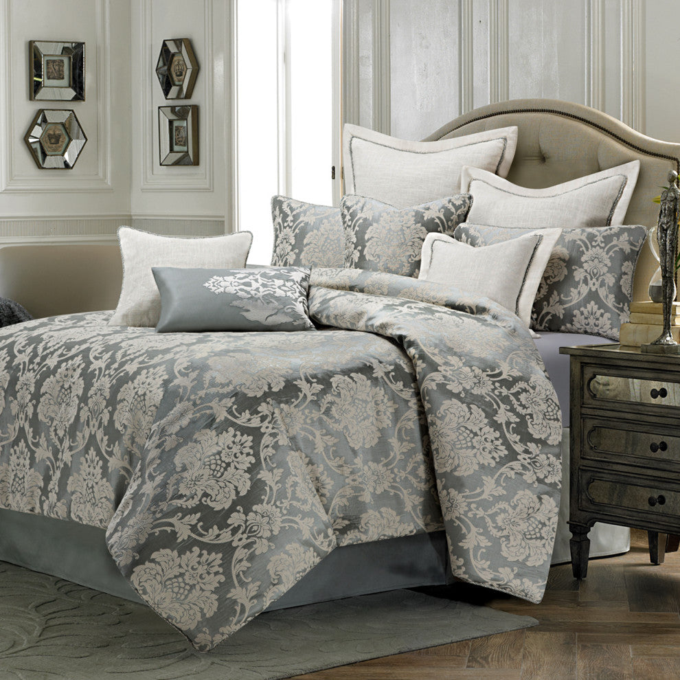 Cambria 10-Piece King Comforter Set - Mineral