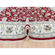 Burgundy Red Soft Wool Hand Knotted Nain Design 250 KPSI Round Rug 9'8"x9'8"