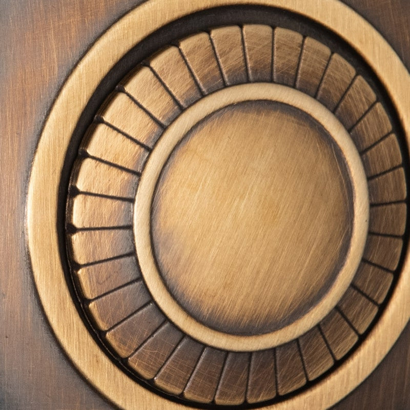 Derby Linear 4-Light LED Pendant, Antique Brass, British Brown Leather, Black