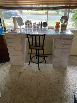 SlayStation Pro 2.0 Tabletop and Drawers Bundle, Bright White, 6 Drawers