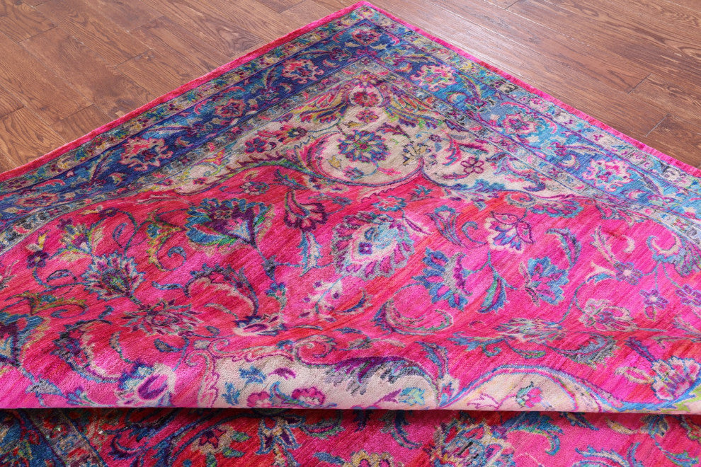 7' 9" X 9' 10" Persian Handmade Silk Rug Q6802
