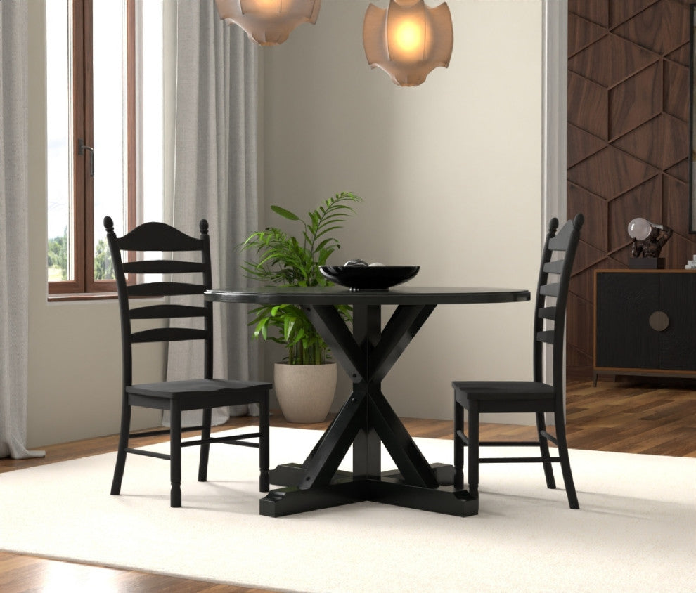 Rembrandt X Base Dining Table, Antique Black