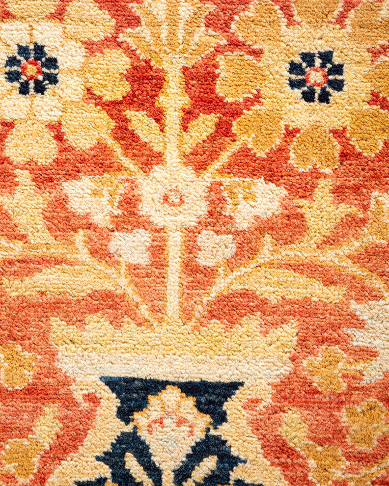 Mogul, One-of-a-Kind Hand-Knotted Area Rug Orange, 9' 2" x 12' 0"