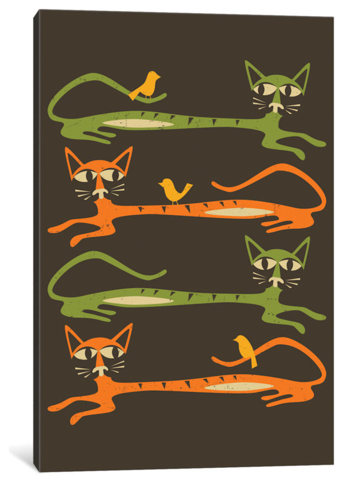 "Birds On A Cat" by Jazzberry Blue, 26x18x1.5, 1-Piece