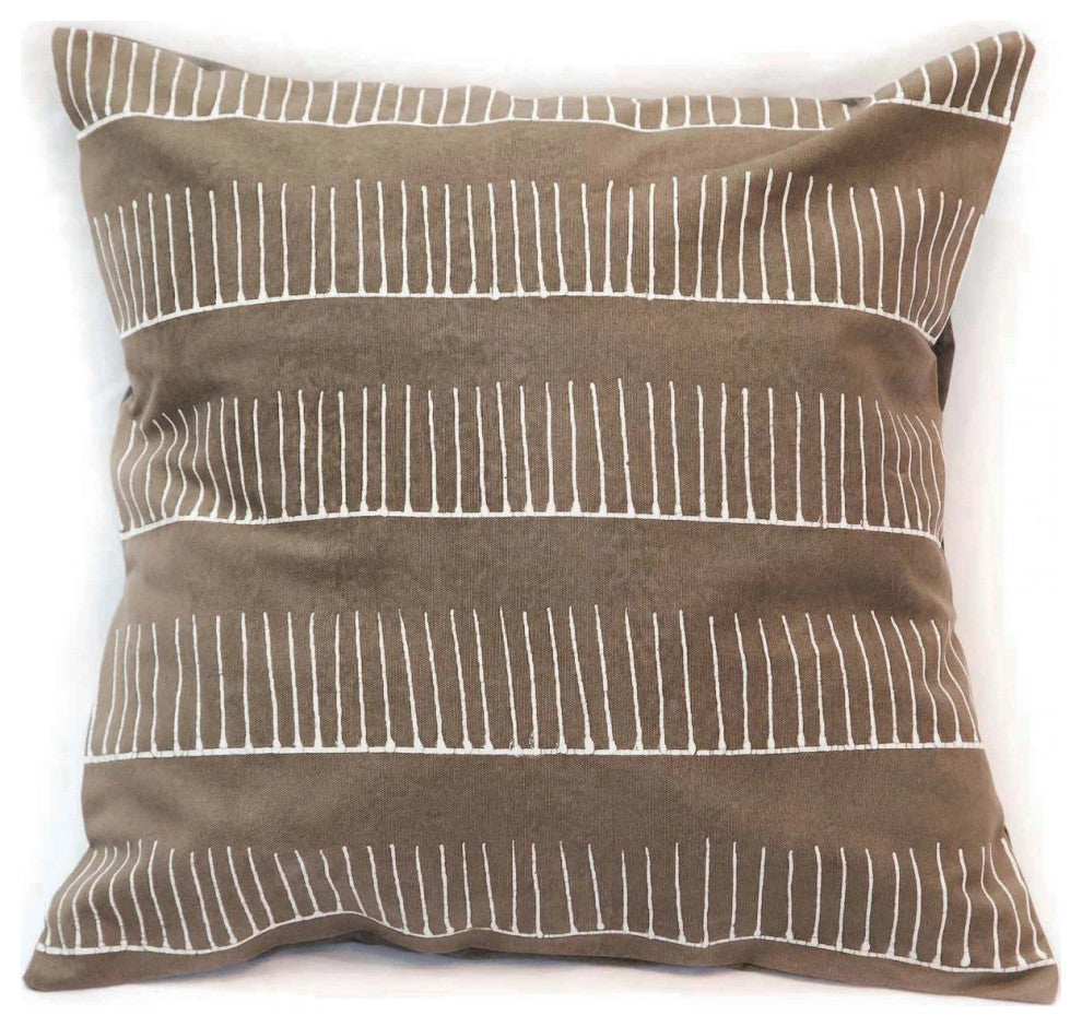 Tribal Cloth Rake Clay Pillow