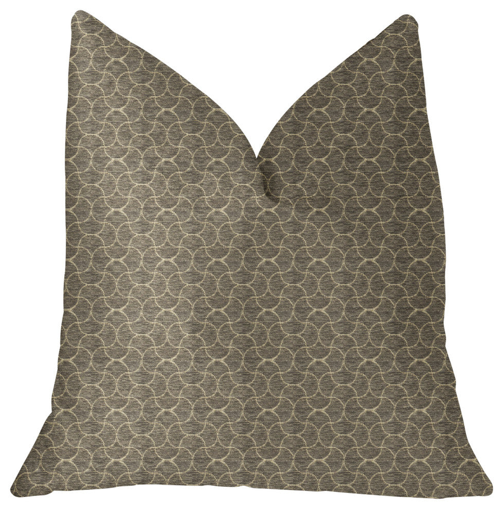 Belizzi Gray and Beige Luxury Throw Pillow, 20"x36" King