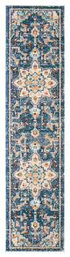 Safavieh Madison Mad473M Traditional Rug, Blue and Light Blue, 2'2"x20'0" Runner