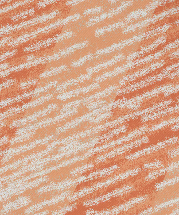 Marled Knit Stripe, Geometric Print Napkin, Coral, Set of 4