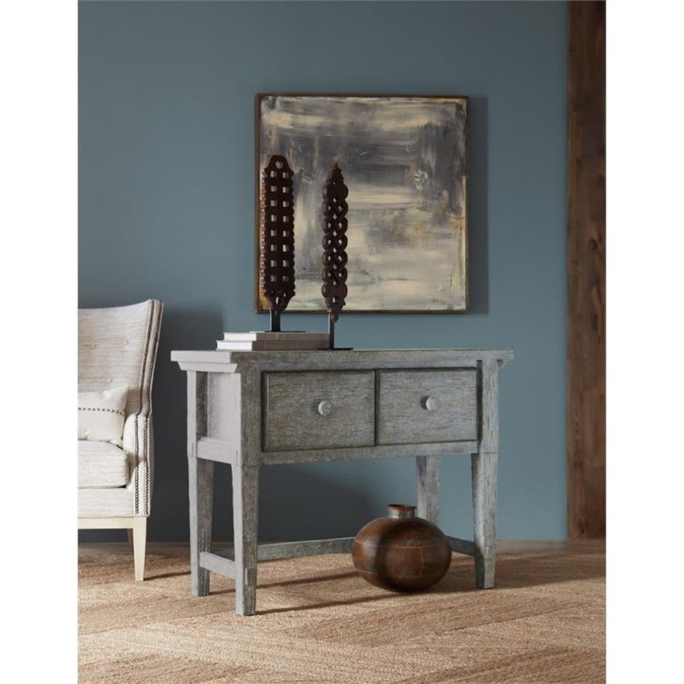 Commerce & Market Stonewashed Wood Console in Blue Finish by Hooker Furniture