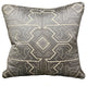 Plutus Daria Moss Silver Geometric Luxury Throw Pillow, 26"x26"