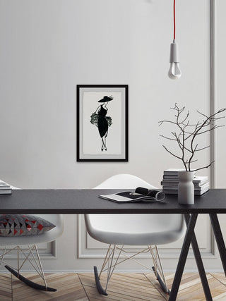 "Perfect in Black" Framed Painting Print, 24"x36"