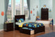 Madison Flat Panel Footboard With 2 Urban Bed Drawers, Espresso, Twin