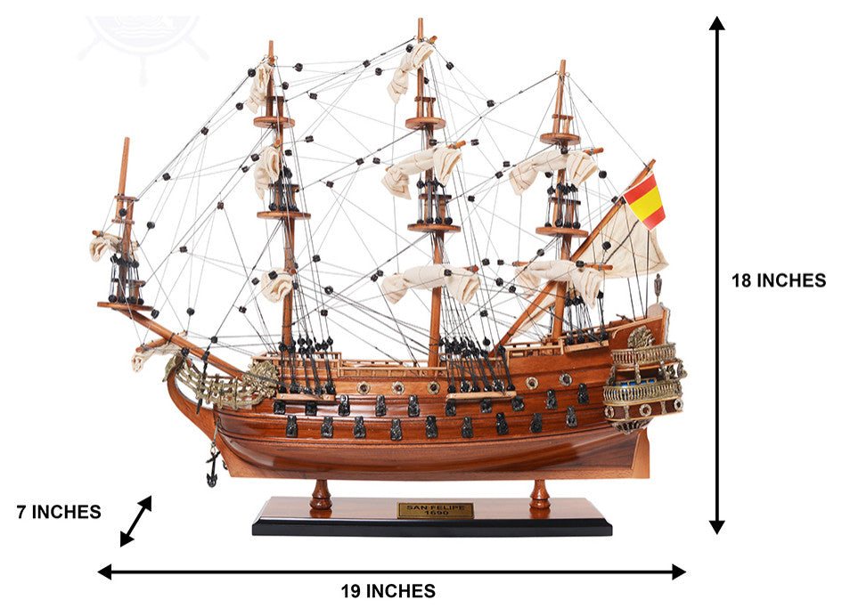 San Felipe Small Museum-quality Fully Assembled Wooden Model Ship