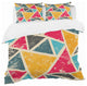 Vintage Triangulare Geometry Modern Duvet Cover, King