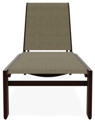 Kendall Sling Stackable Outdoor Chaise Lounge, Elevation Stone/Kona