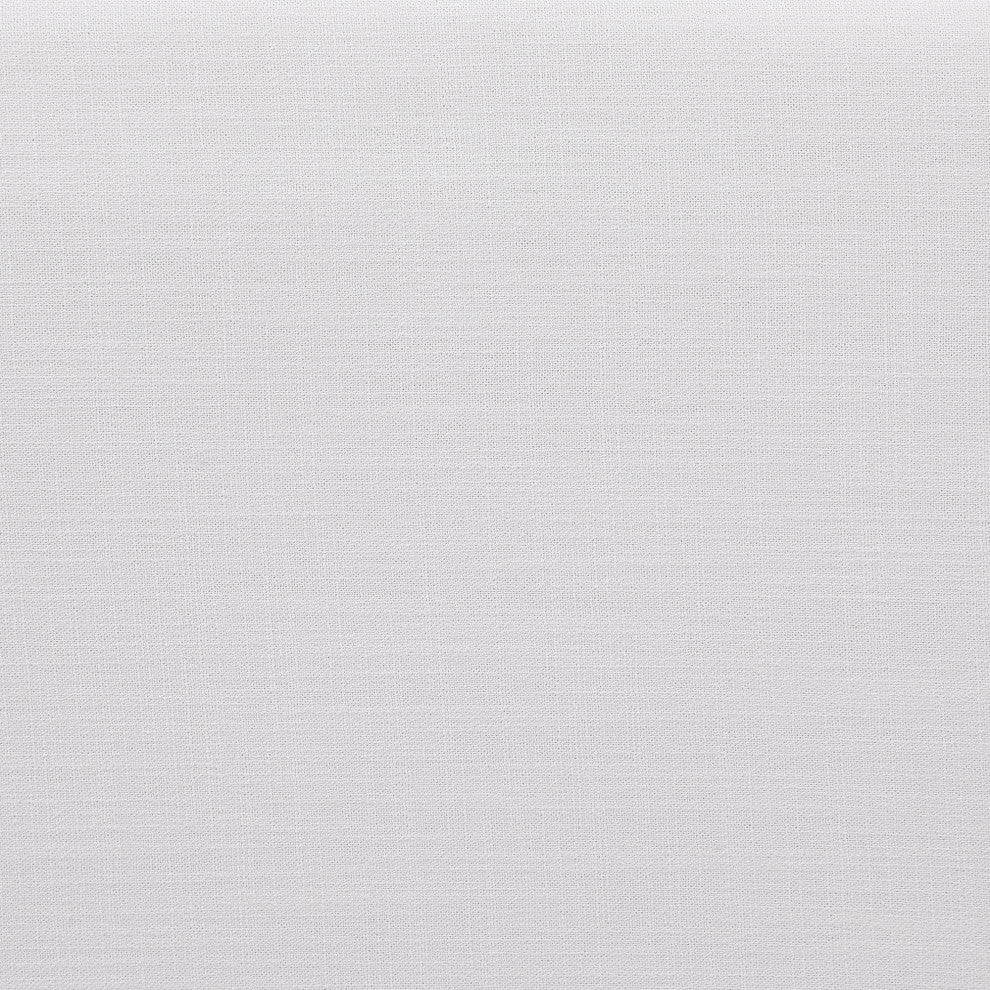 Comfy Upholstered Modular Sofa, White, 2-Piece: 2 Armless Chair, Linen Textured Fabric