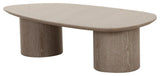 Modrest Connie Modern White Oak Oval Coffee Table