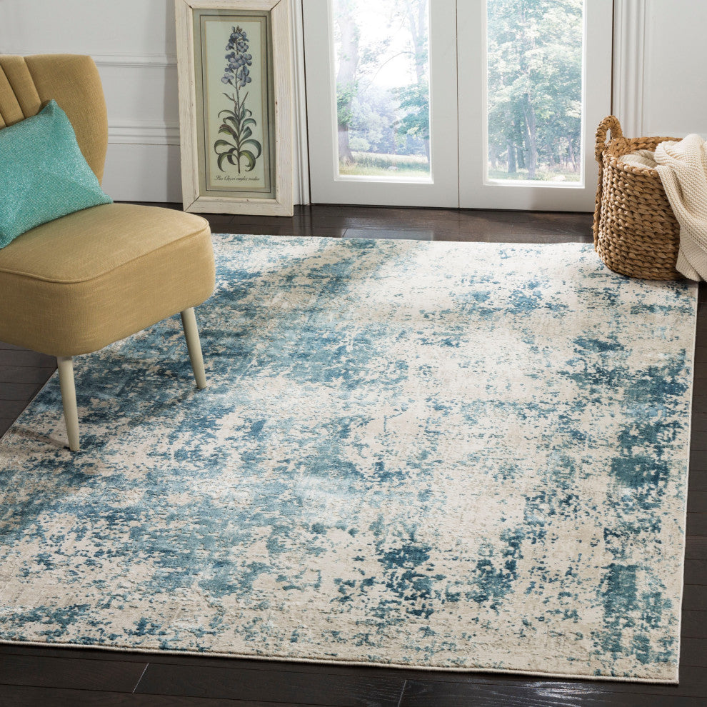 Safavieh Princeton Collection PRN716 Rug, Blue/Beige, 8'x10'