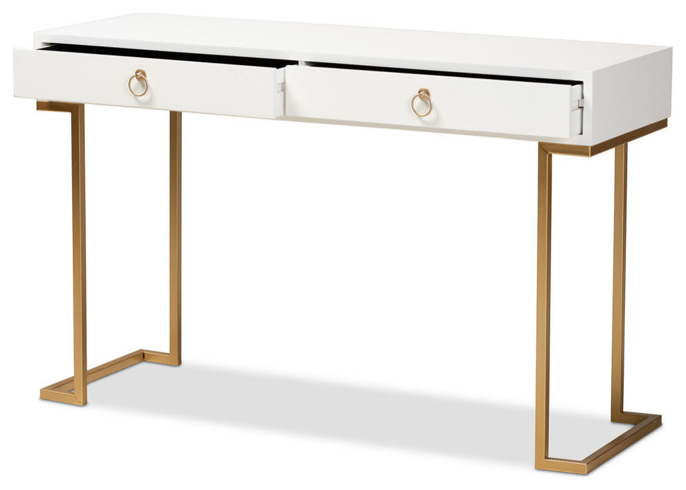 Nadene Contemporary Console Table, White