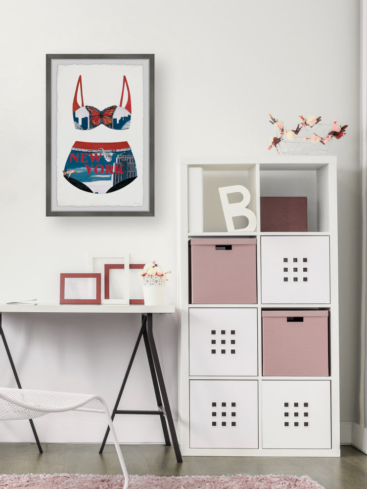 "City Bikini" Framed Painting Print, 20x30