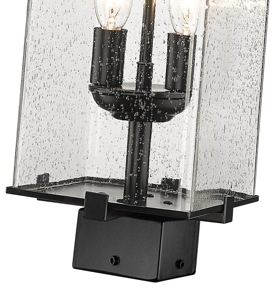 Zlite 592PHMS-BK 2-Light Outdoor Post Mount Fixture, Seedy