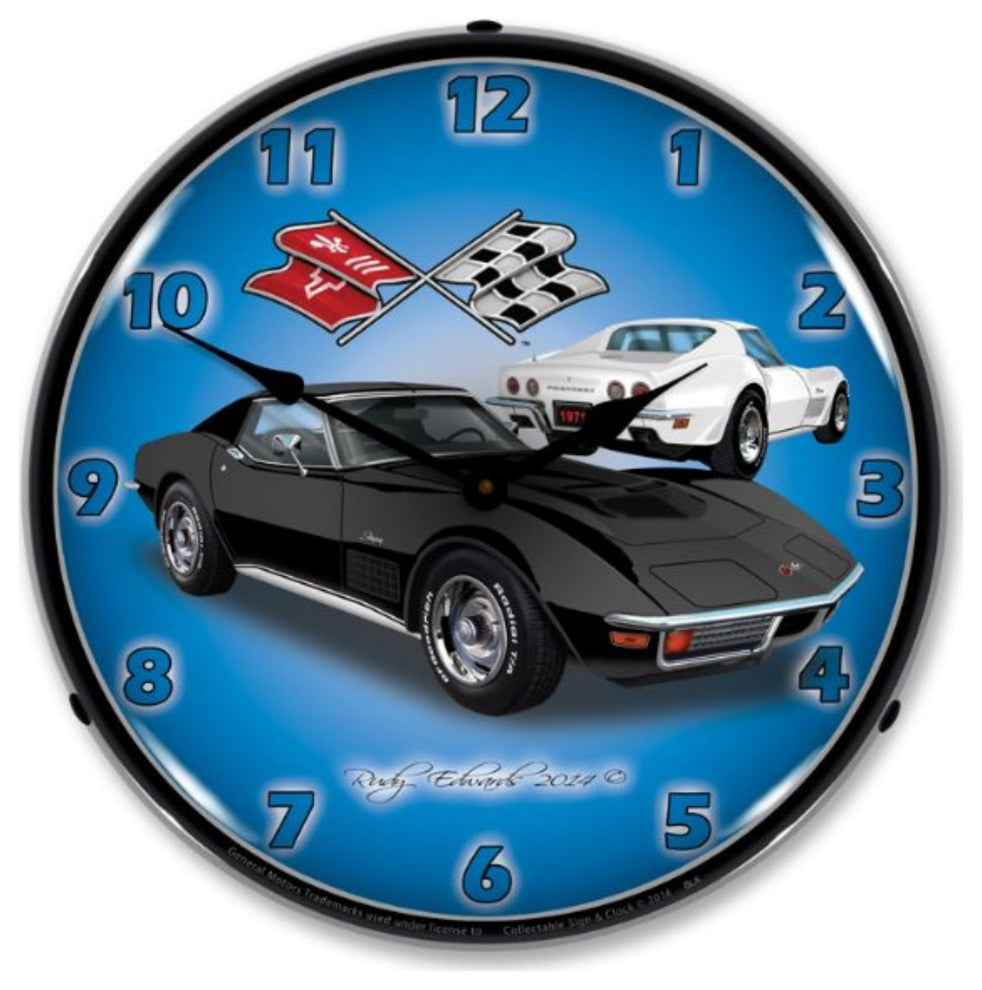 GMRE1408544 1971 Corvette Stingray Black Clock