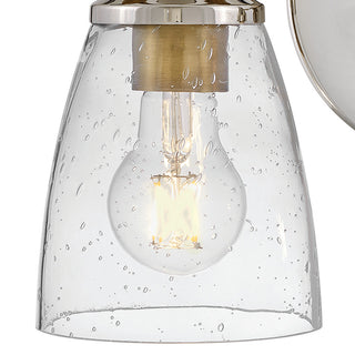 Hinkley Easton 14.5" Two Light Bath Vanity, Polished Nickel + Heritage Brass